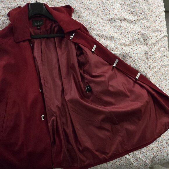 LONDON FOG RED HOODED RAIN/TRENCH COAT 3XL - Picture 3 of 11